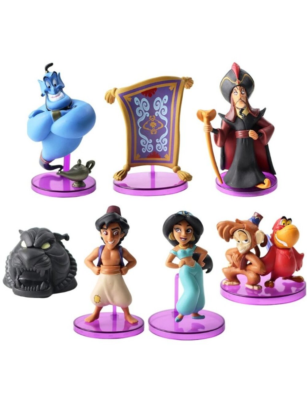 Aladdin Jasmine Playset Genie 8 Figure Cake Topper Toy Set Collectible